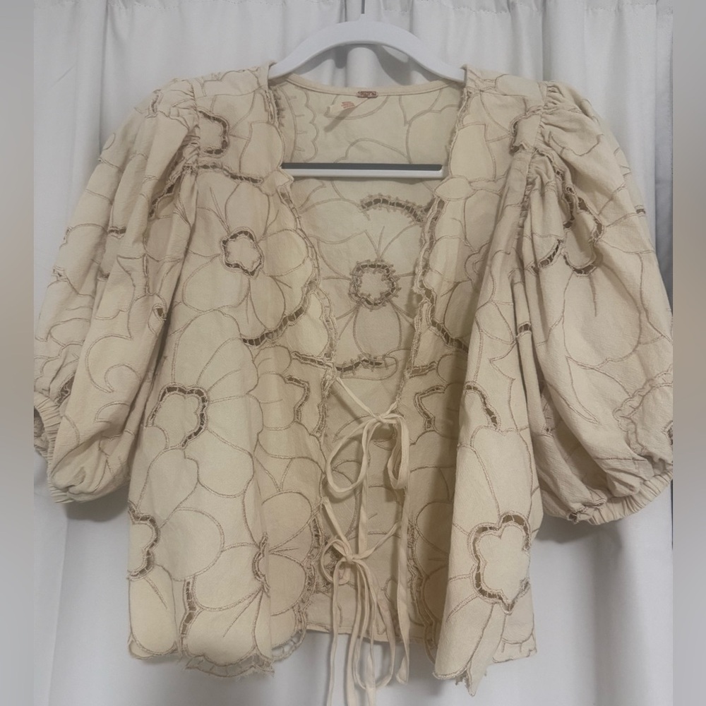 Free People June Embroidered Top